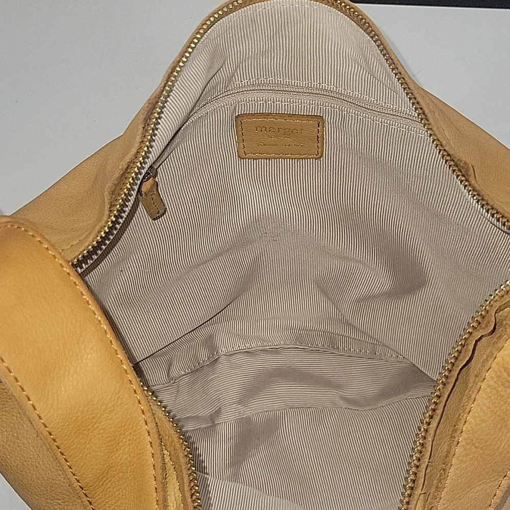 Margot Tan Leather Shoulder Bag